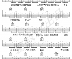 陈冠蒲《太多》吉他谱(G调)-Guitar Music Score