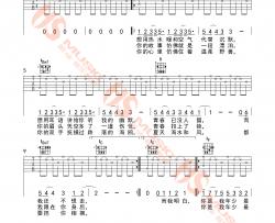 孟大C《你是年少的欢喜》吉他谱(#F转G)-Guitar Music Score