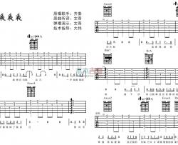 齐秦《夜夜夜夜》吉他谱(降B调)-Guitar Music Score