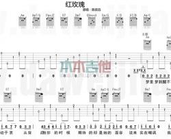 陈奕迅《红玫瑰》吉他谱(C调)-Guitar Music Score