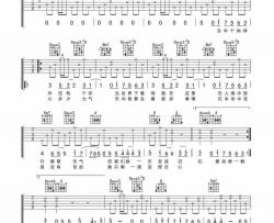 《漂浮地铁》吉他谱-李健-D调弹唱六线谱-高清图片谱