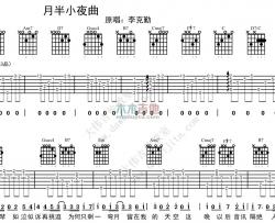 李克勤《月半小夜曲》吉他谱(降B调)-Guitar Music Score