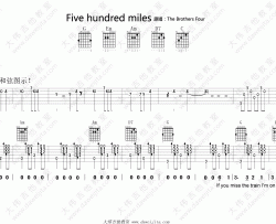 The,Journeymen《500miles》吉他谱(G调)-Guitar Music Score