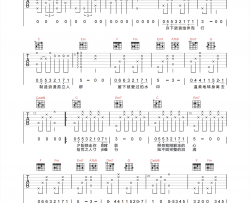水印吉他谱-廖峻涛-C调原版吉他弹唱谱