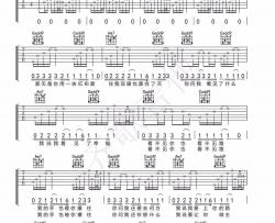 《一块红布》吉他谱-崔健-G调原版弹唱六线谱-高清图片谱