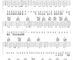 姜铭杨,闷猪《你是我六点十分的想念》吉他谱(C调)-Guitar Music Score