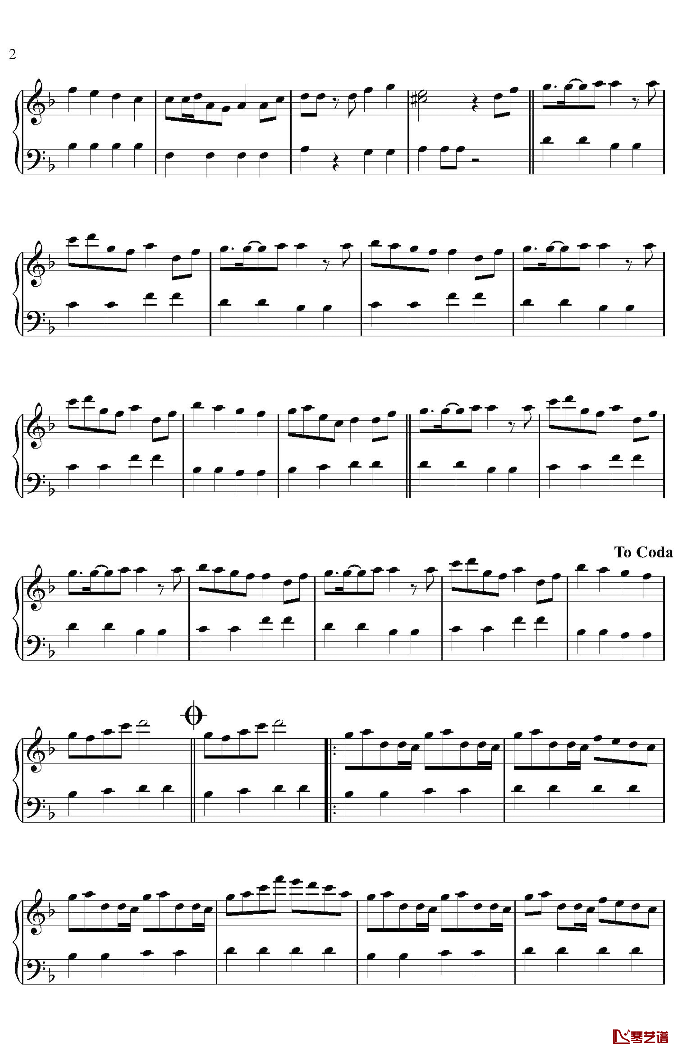 千本樱钢琴谱 简单版3
