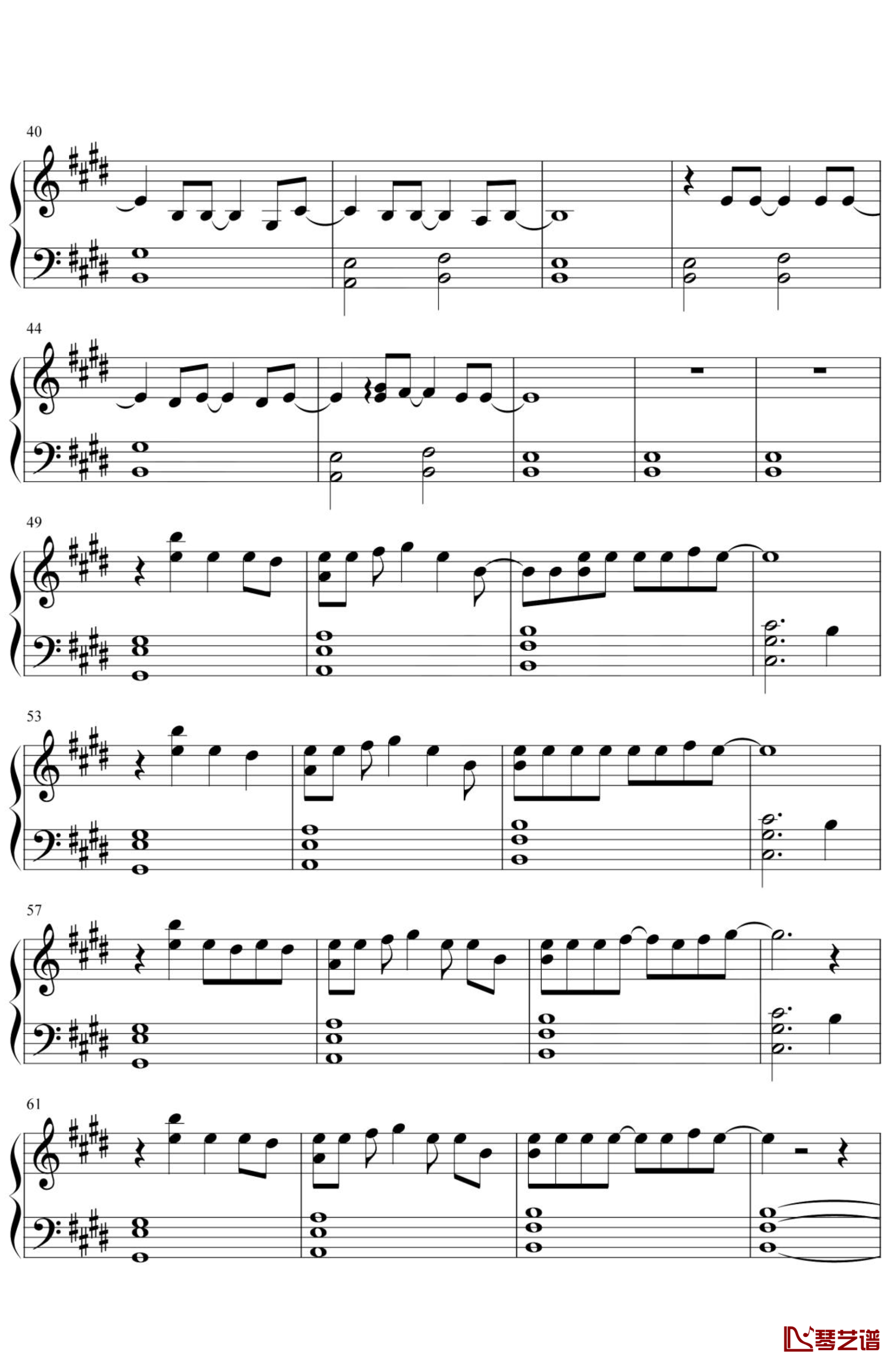 天气之子-グランドエスケープ钢琴谱 简化3