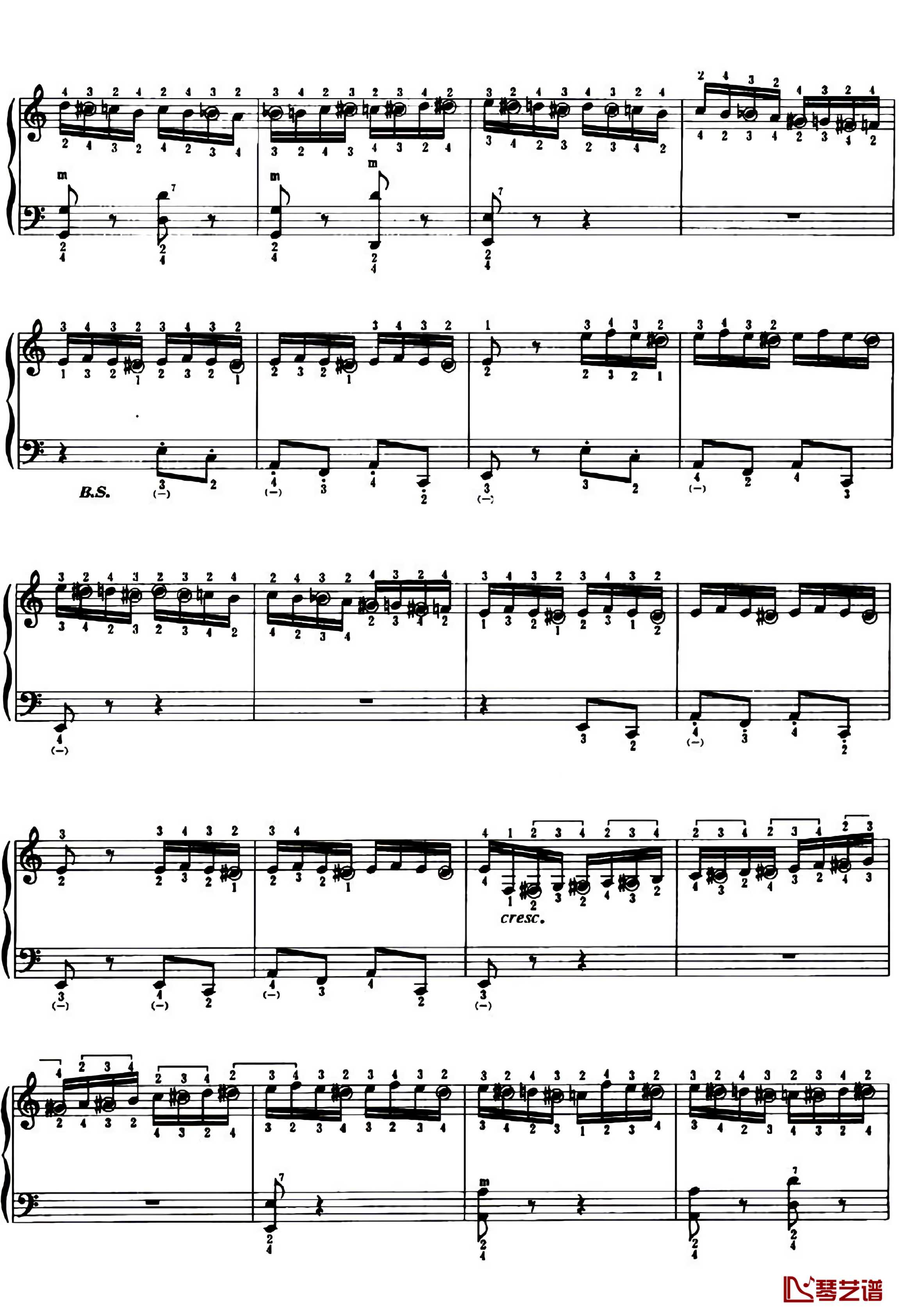 野蜂飞舞钢琴谱-带指法3