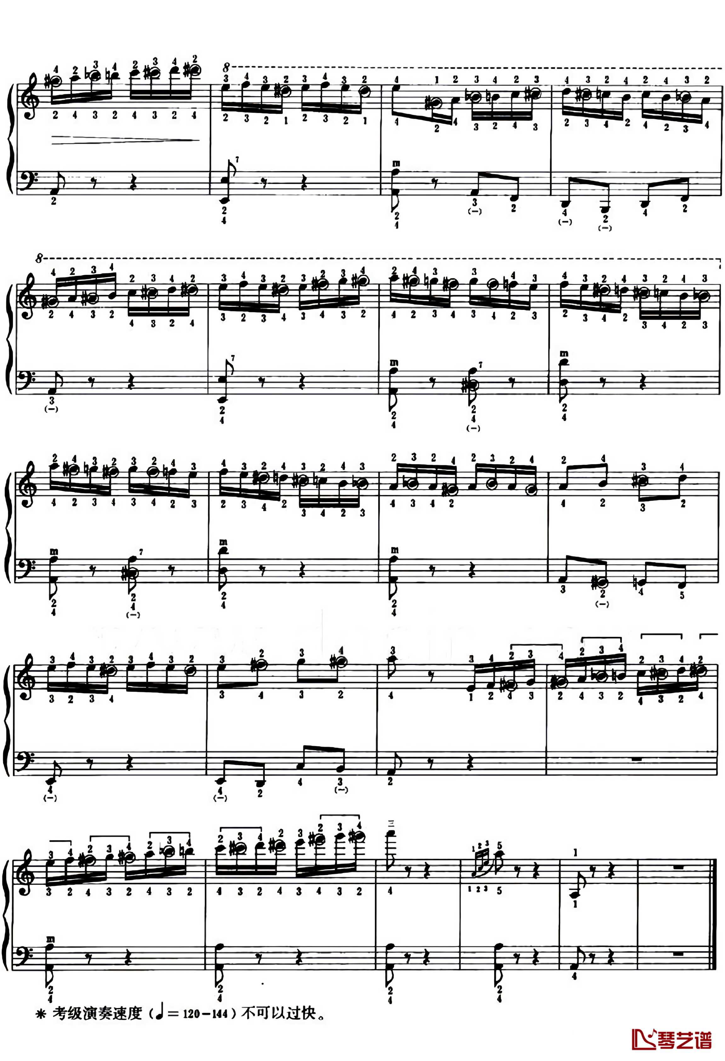 野蜂飞舞钢琴谱-带指法5